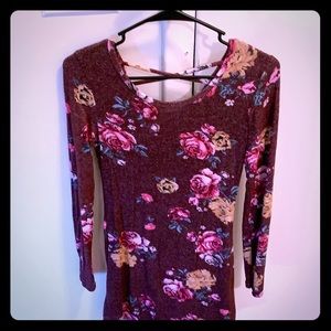 Long sleeve flower dress